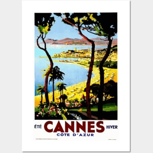 Cannes (Cote d'Azur), France - Vintage Travel Poster Design Posters and Art